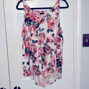 Pink Floral Tank Top